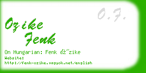 ozike fenk business card